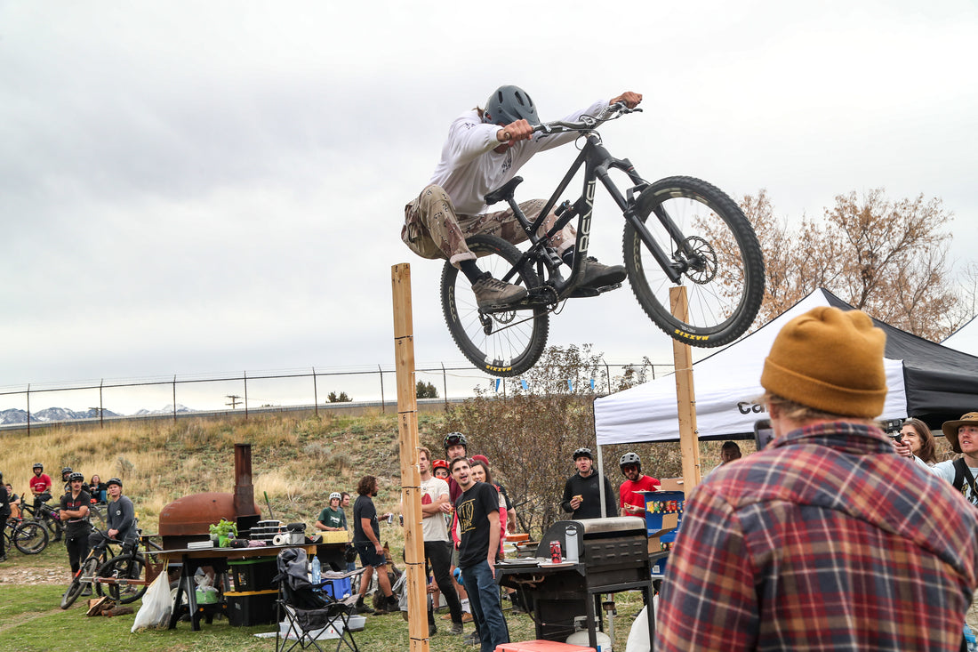 Brady Tweedy jumping his Revel Bikes
